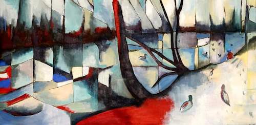 Hladová Svitava, 180 x 90 cm, akryl